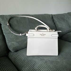 Cream Crossbody Tote Bag